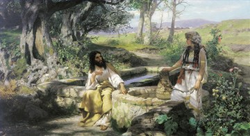 christus samariterin Ölbilder verkaufen - Christus und die Samariterin